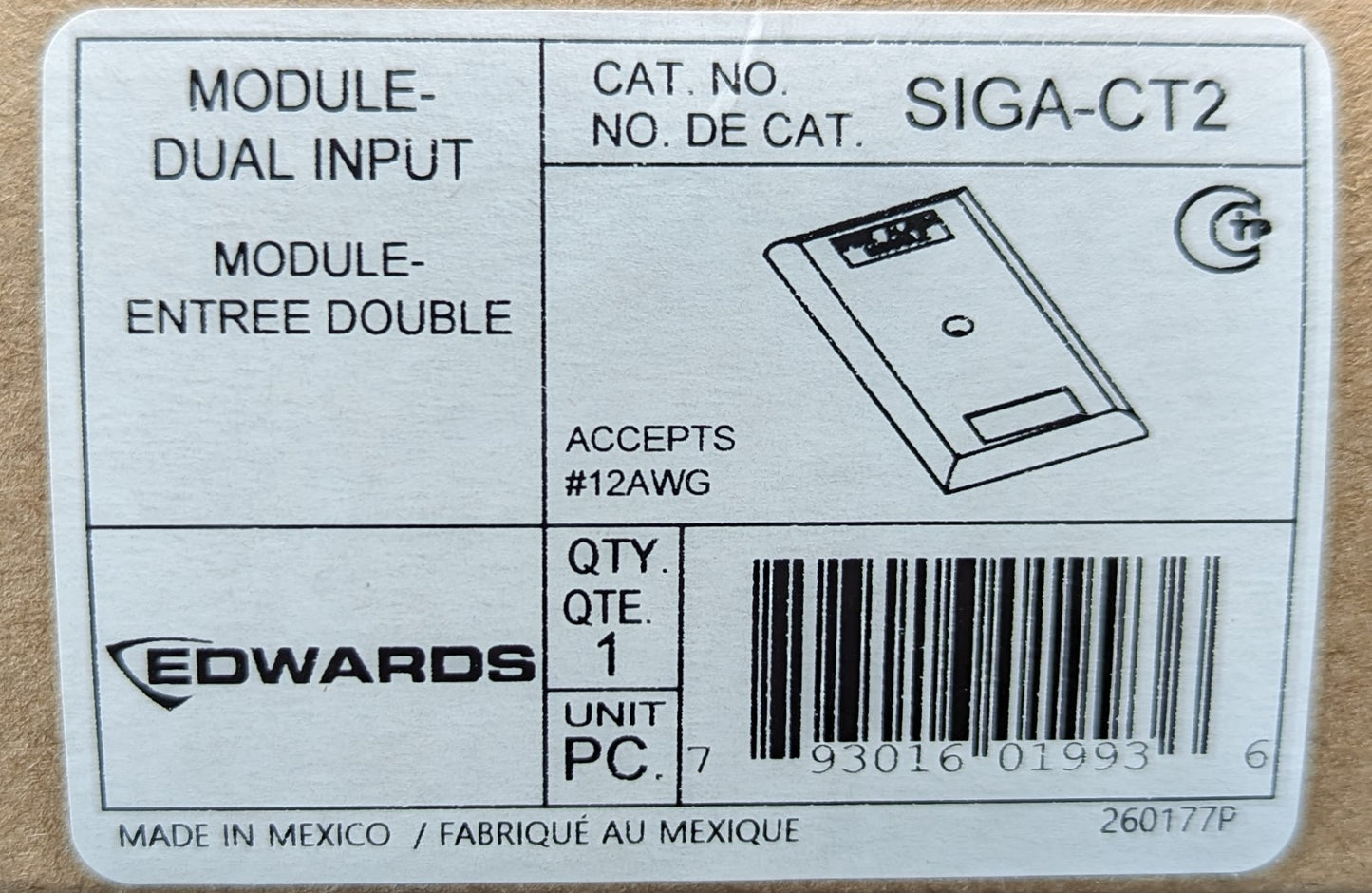 Edwards SIGA-CT2 Dual Input Module