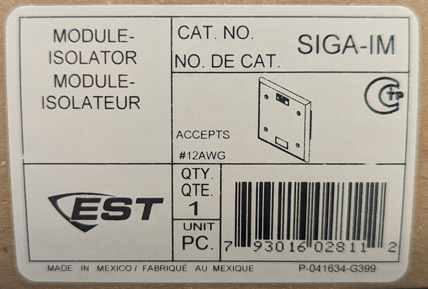 Edwards EST SIGA-IM Isolator Module