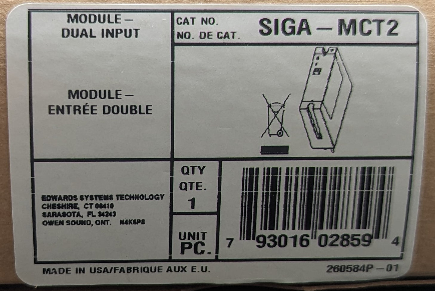 Edwards SIGA-MCT2 Signature Series Module