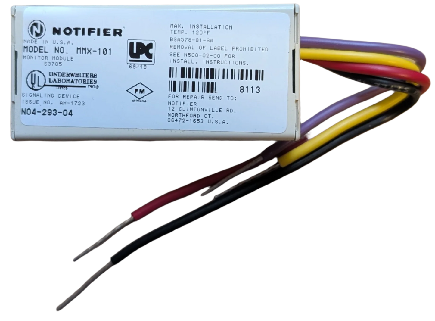 Notifier MMX-101 Addressable Mini Monitor Module