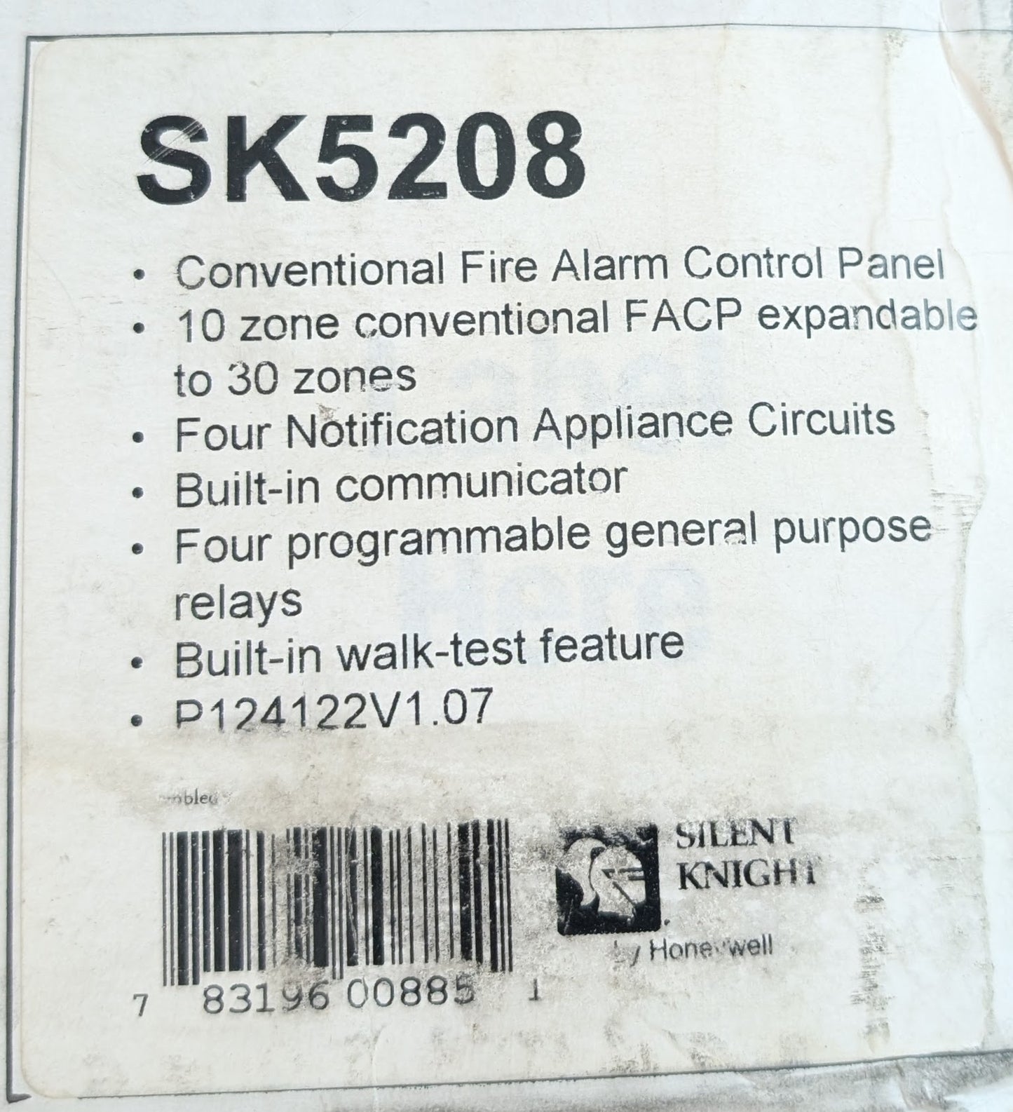 Silent Knight SK-5208 Fire Alarm Control Panel