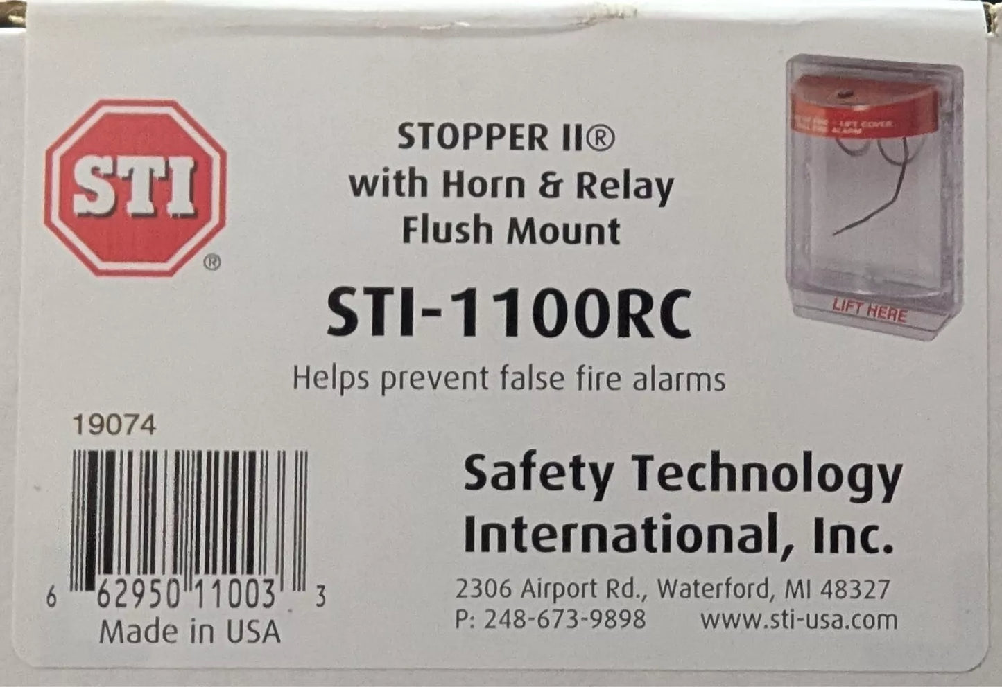 STI STI-1100RC with Horn & Relay Flush Mount