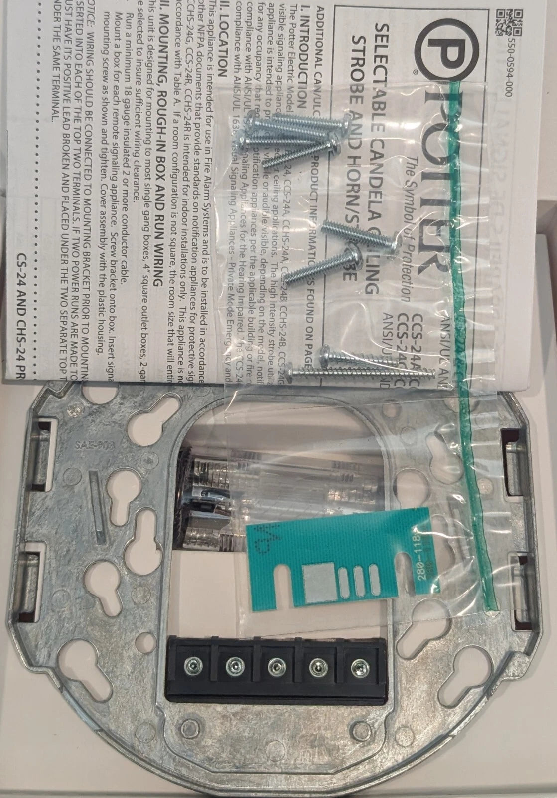 Potter CS-24W Ceiling Strobe