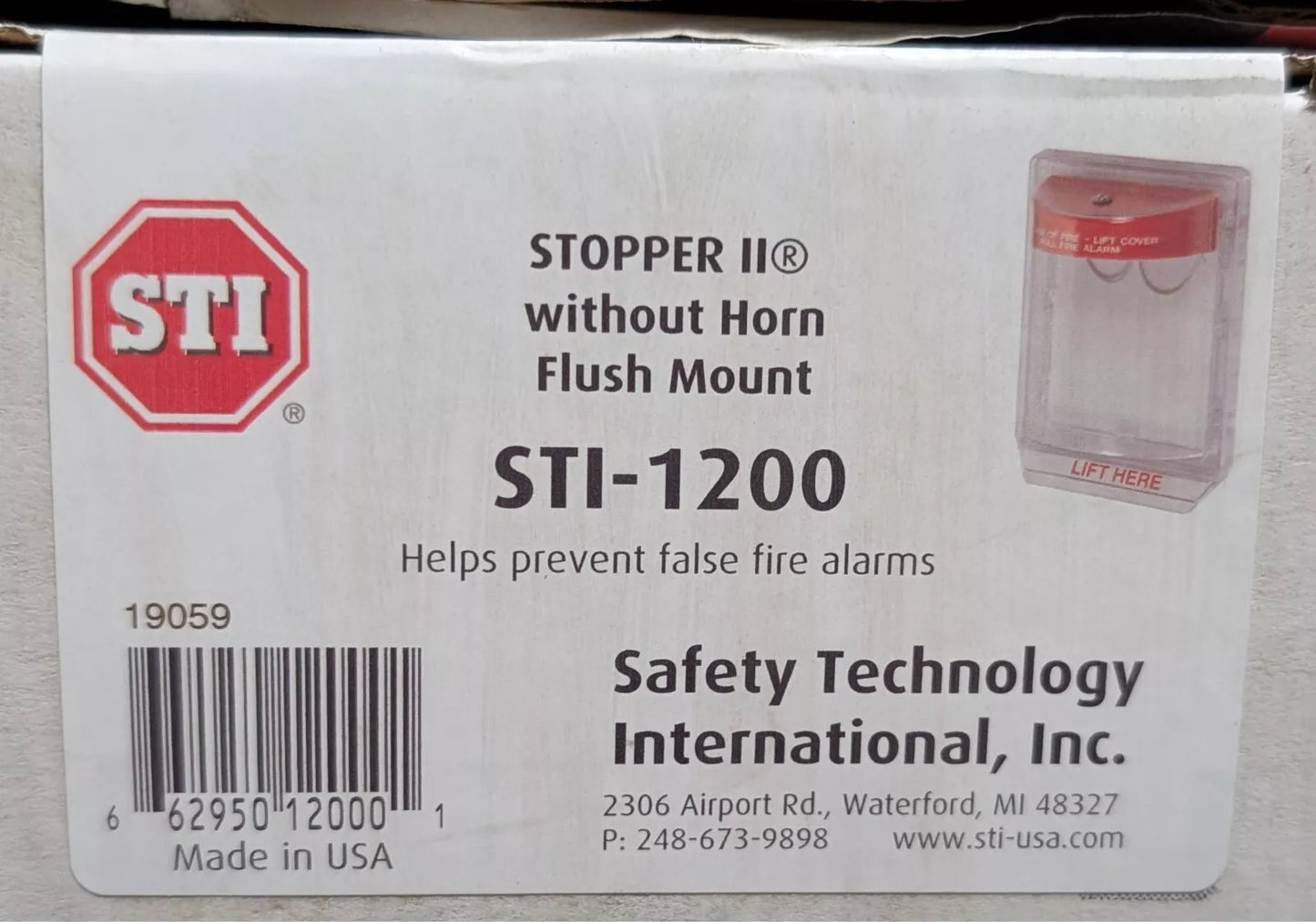 STI STI-1200 Stopper II Without Horn Flush Mount