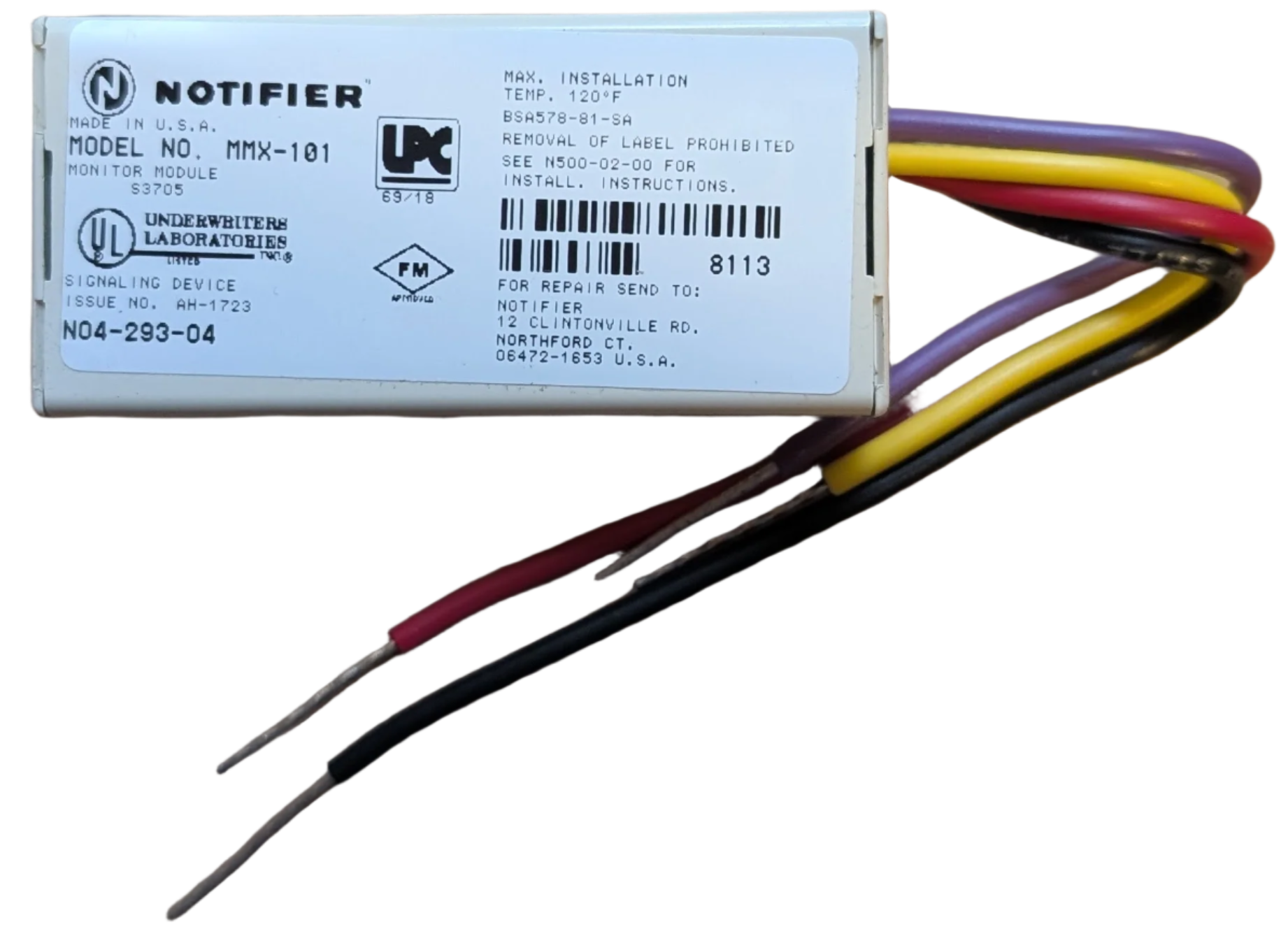 Notifier MMX-101 Addressable Mini Monitor Module – Fredland Supply Company