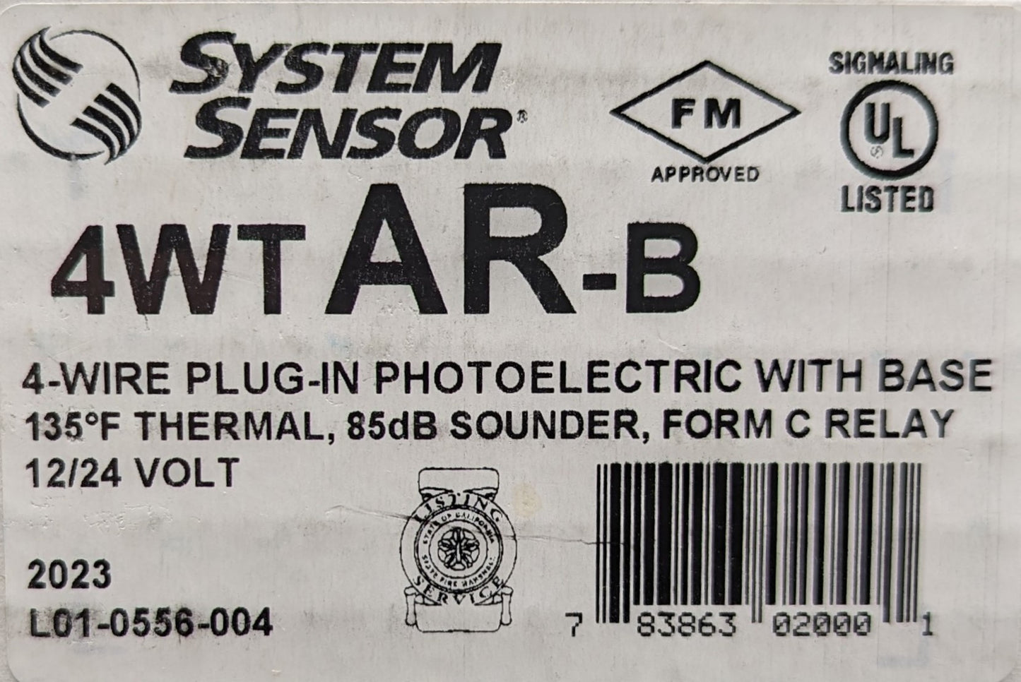 System Sensor 4WTAR-B Smoke Detector