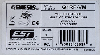Edwards Genesis G1RF-VM Speaker Strobe