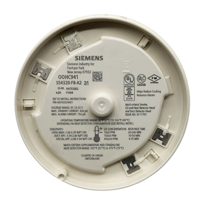 Siemens OOHC941 Dual Optical/Heat/CO Detector