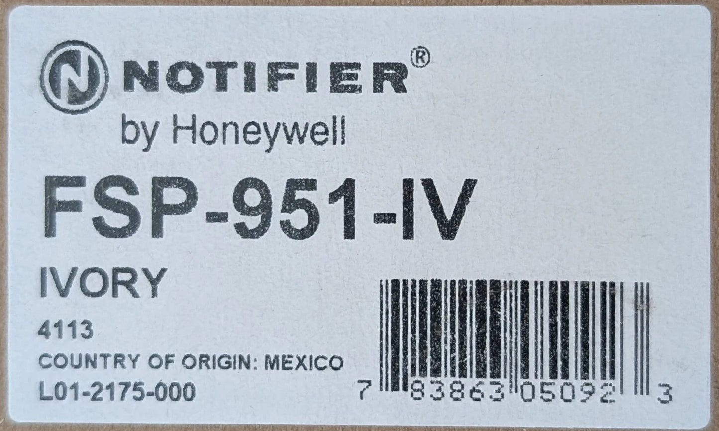 Notifier FSP-951-IV Smoke Detector - Ivory