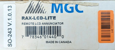 Mircom RAX-LCD-LITE Remote LCD Annunciator