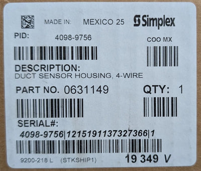 Simplex 4098-9756 Duct Detector
