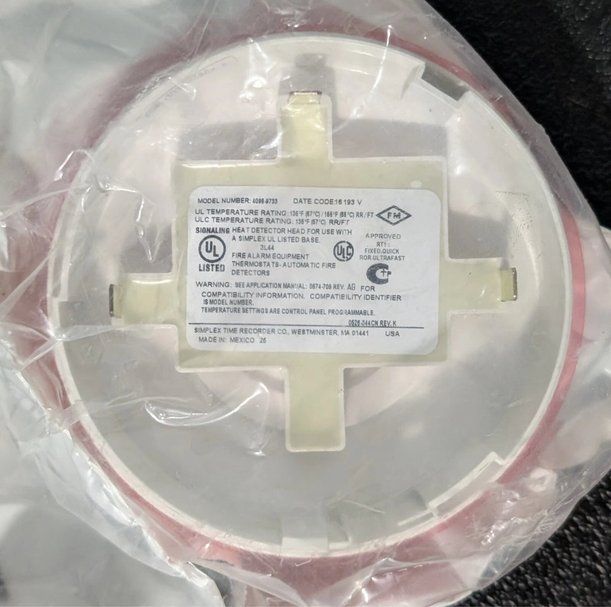 Heat Dectator Simplex Simplex 4098-9733 Heat Detector – Fredland Supply Company