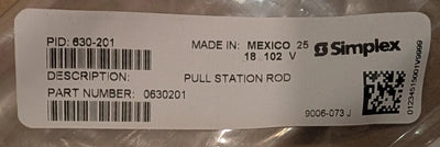 Simplex 630-201 Pull Station Rod