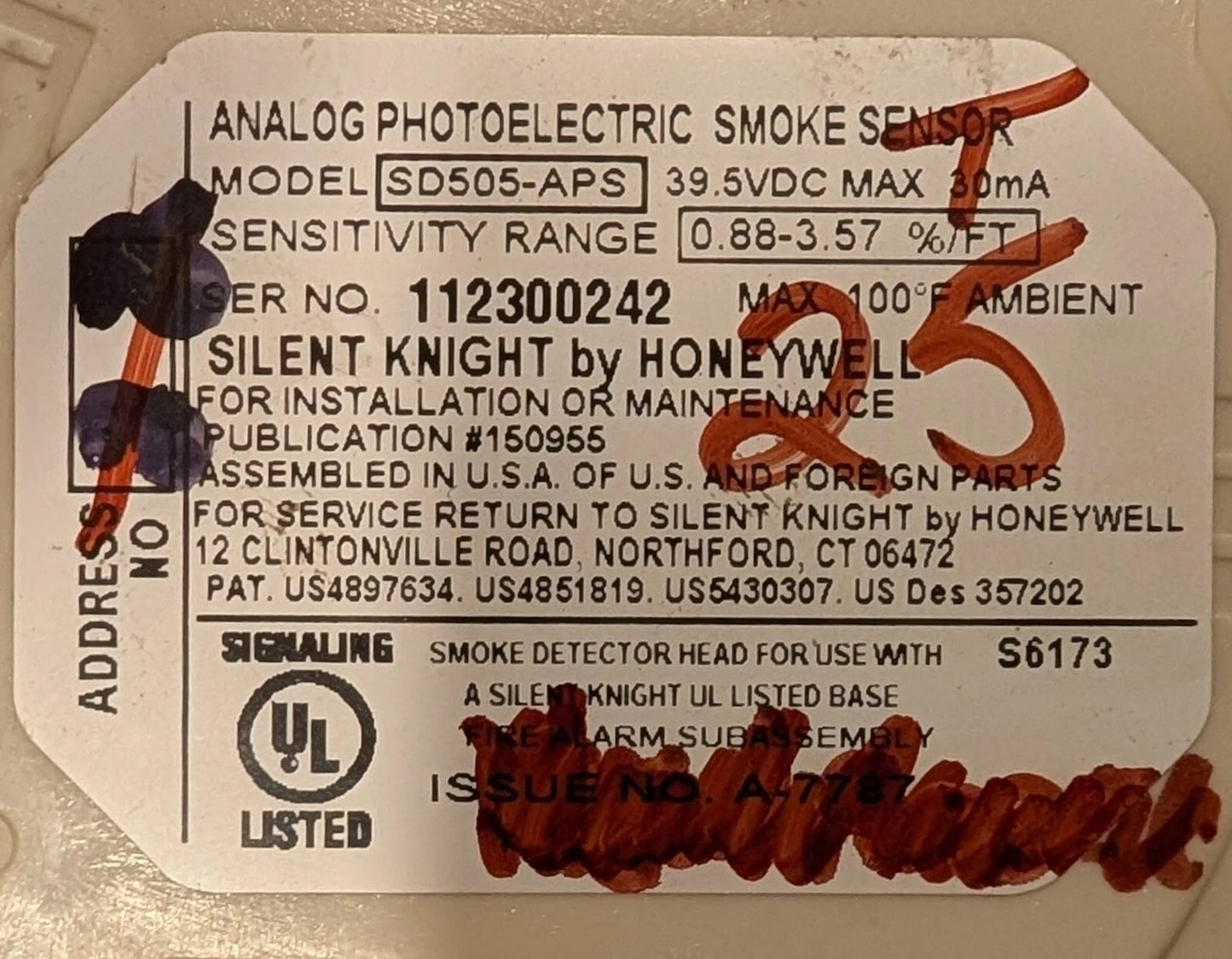 Silent Knight SD505-APS (Flat Top) Smoke Detector - Refurbished