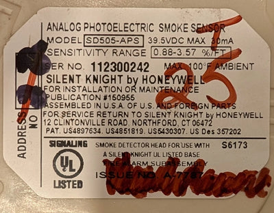 Silent Knight SD505-APS (Flat Top) Smoke Detector - Refurbished