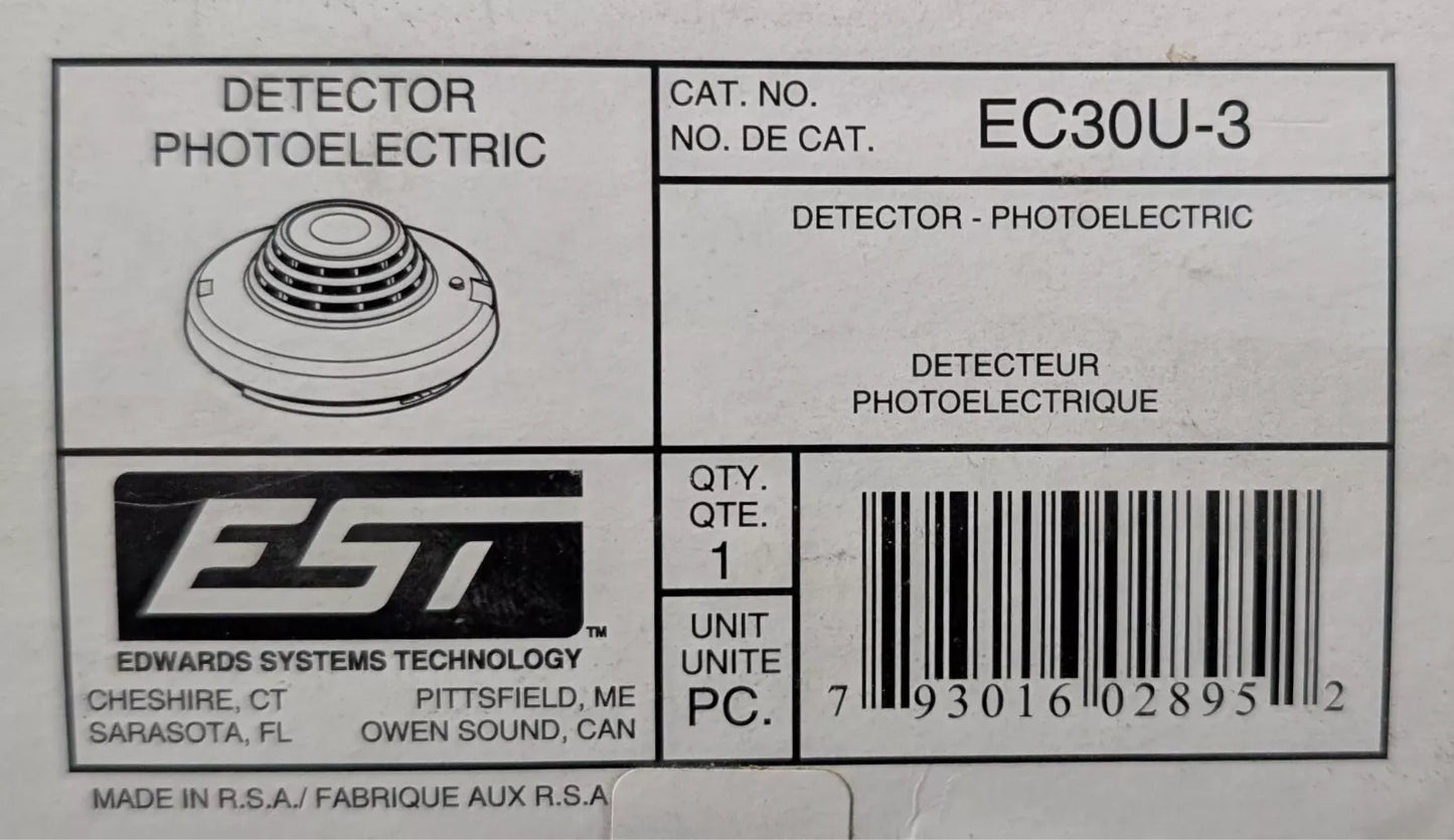 Edwards EST EC30U-3 Smoke Detector