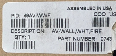 Simplex 49AV-WWF Wall Horn Strobe - White