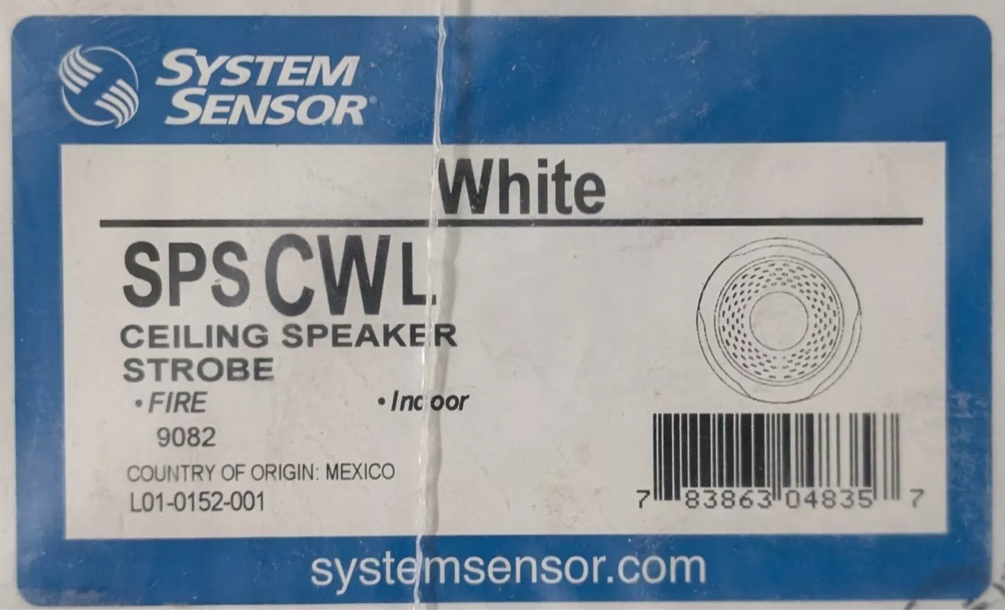 System Sensor SPSCWL Ceiling Speaker Strobe